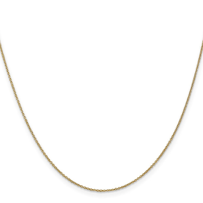 Designer 14K Gold 24-Inch Cable Chain, 0.9mm, Stylish & Affordable!-2