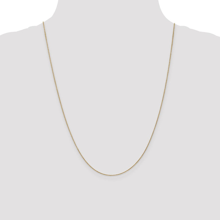 Designer 14K Gold 24-Inch Cable Chain, 0.9mm, Stylish & Affordable!-4