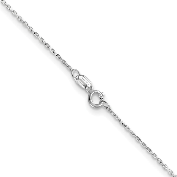 Shop 14K White Gold 22-Inch Diamond-Cut Cable Chain - Stylish 0.8mm Design-3