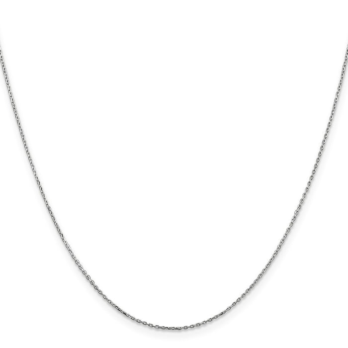 Shop Stylish 30-Inch 14K White Gold Diamond-Cut Cable Chain, 0.8mm Thick-2