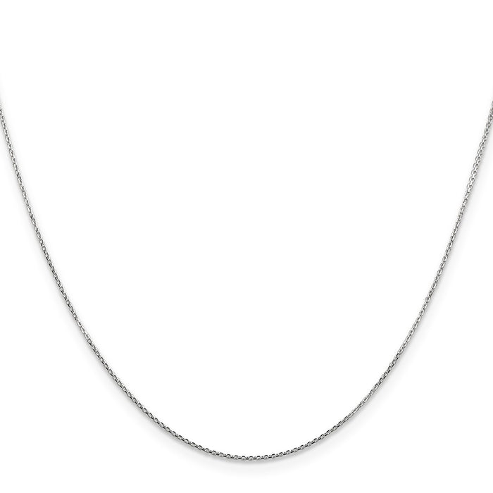 Shop Stylish 14K White Gold 14-Inch 0.8mm Diamond-Cut Cable Chain, Affordable Luxury-2