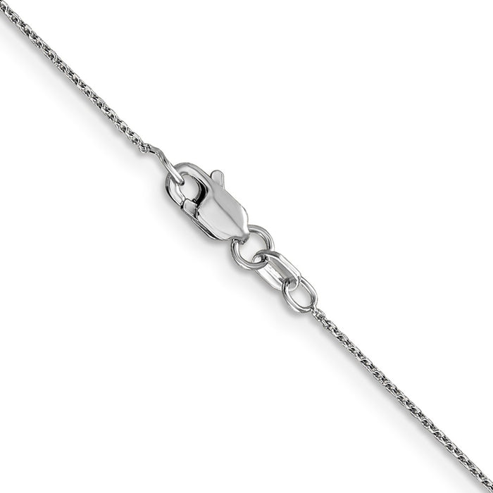 Buy Stylish 14K White Gold 16-Inch Diamond-Cut Cable Chain - 0.8mm Value!-3