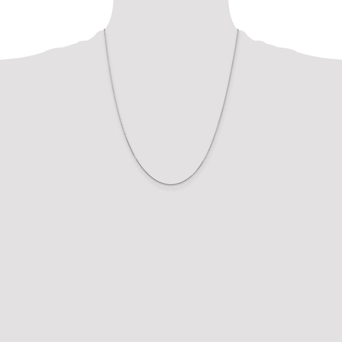 Shop Stylish 22-Inch 14K White Gold Diamond-Cut Cable Chain - Affordable Luxury-4