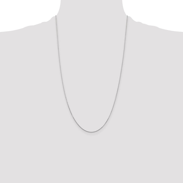 Shop Stylish 14K White Gold 26-Inch Diamond-Cut Cable Chain - 0.8mm-4