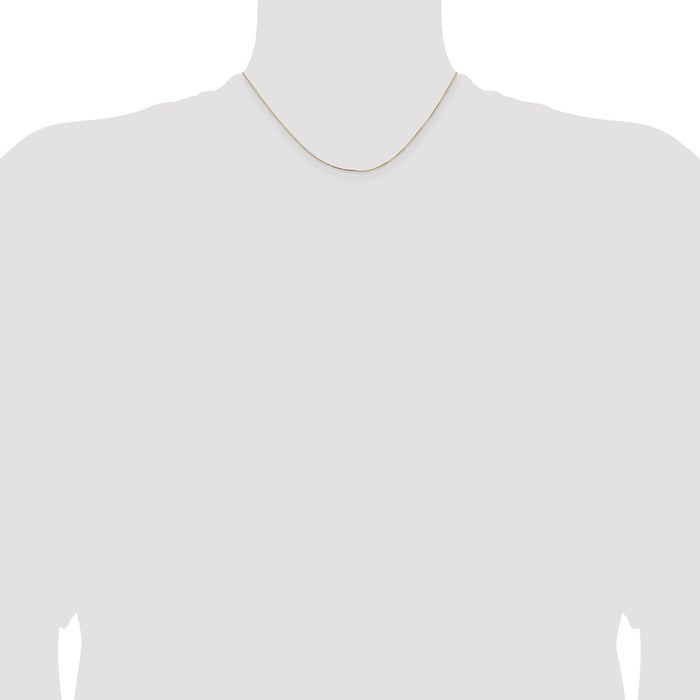 Buy Stylish 14K Gold 16-Inch Box Chain, 0.5mm, Luxury Lobster Clasp-4