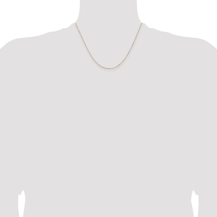 Buy 14K Gold 18-Inch Box Chain | Stylish 0.5mm Design with Lobster Clasp-4