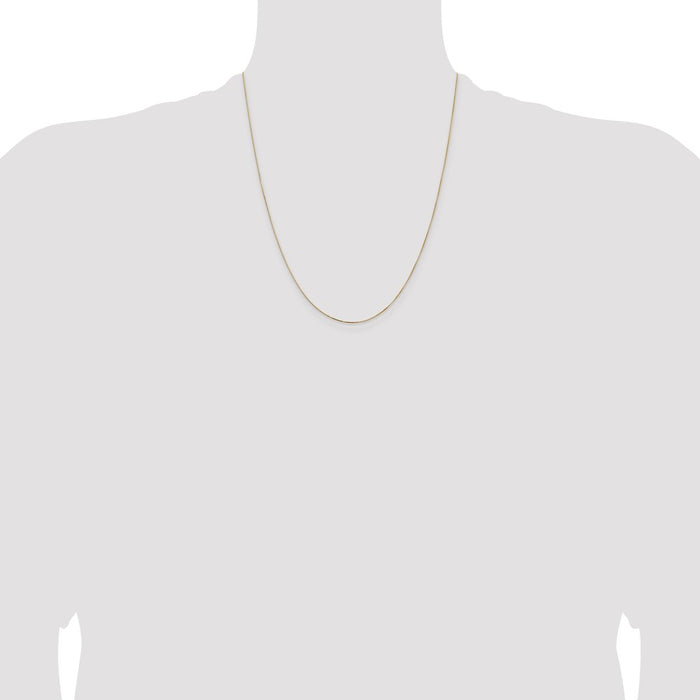 Buy 14K Gold 22-Inch 0.5mm Box Chain with Lobster Clasp - Stylish Value!-4