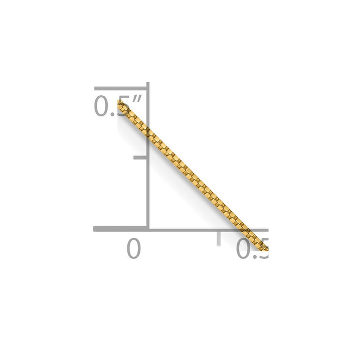 Buy Stylish 14K Gold 10-Inch .7mm Box Chain Anklet - Affordable Luxury!-2