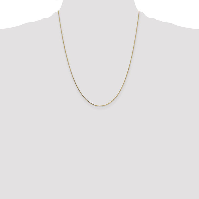 High-Quality 14K Gold 22-Inch Box Chain, 0.7mm - Stylish & Affordable!-4