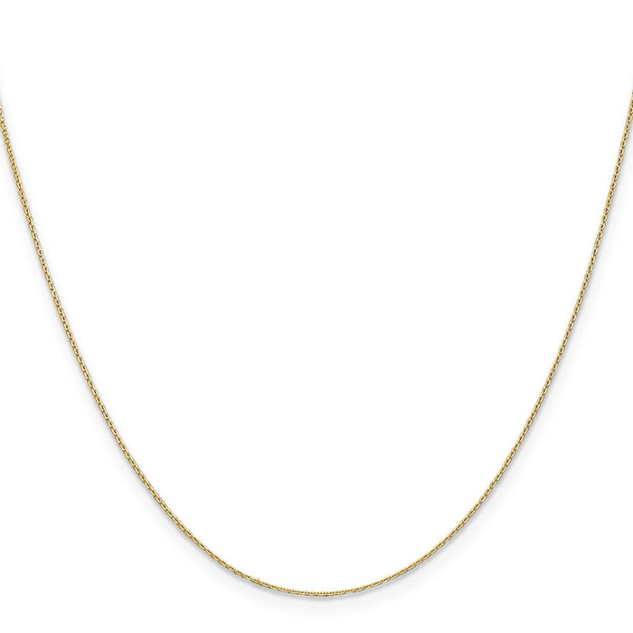 Shop Stylish 14K Gold 18-Inch .65mm Diamond-Cut Cable Chain, Affordable Luxury-2