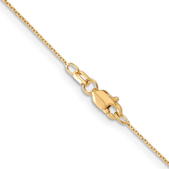 Buy Stylish 14K Gold 16-Inch Diamond-Cut Cable Chain - 0.65mm, Luxury Value!-3