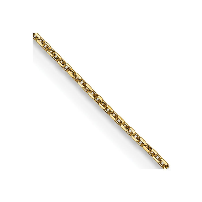 Shop Stylish 14K Gold 18-Inch .65mm Diamond-Cut Cable Chain, Affordable Luxury-1