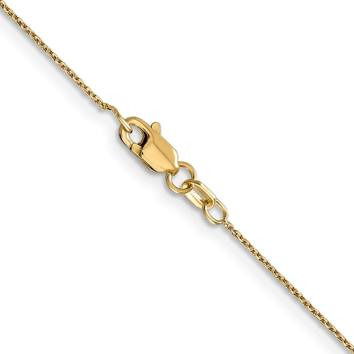 Buy Stylish 14K Gold 16-Inch Diamond-Cut Link Chain - 0.8mm, Luxury Accessory-3