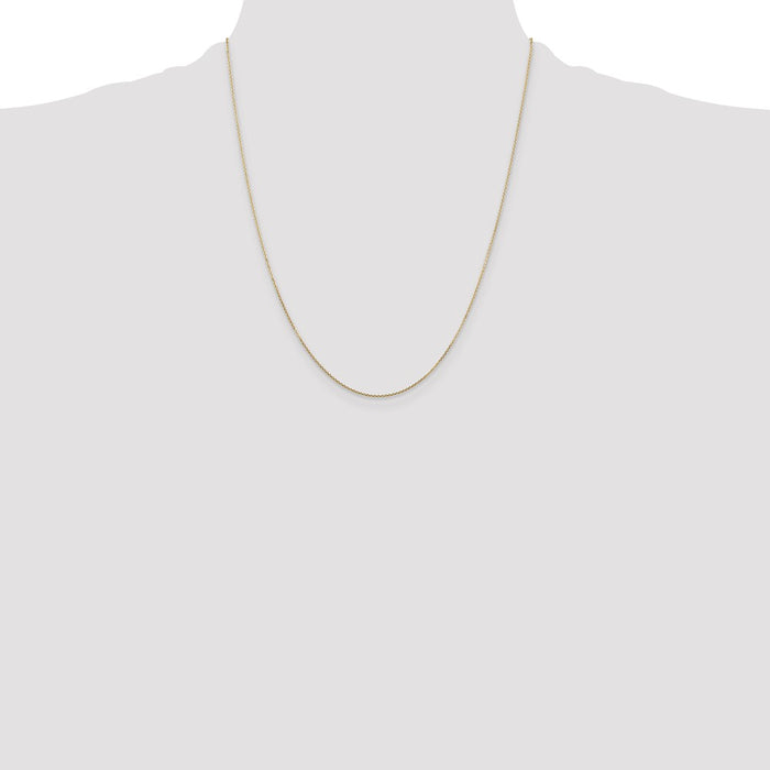 Buy Stylish 14K Gold 22-Inch Diamond-Cut Round Cable Chain - 0.8mm-4