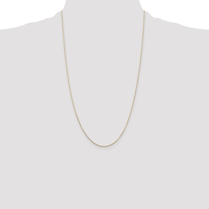Shop 14K Gold 26-Inch Diamond-Cut Round Cable Chain - Stylish & Affordable!-4