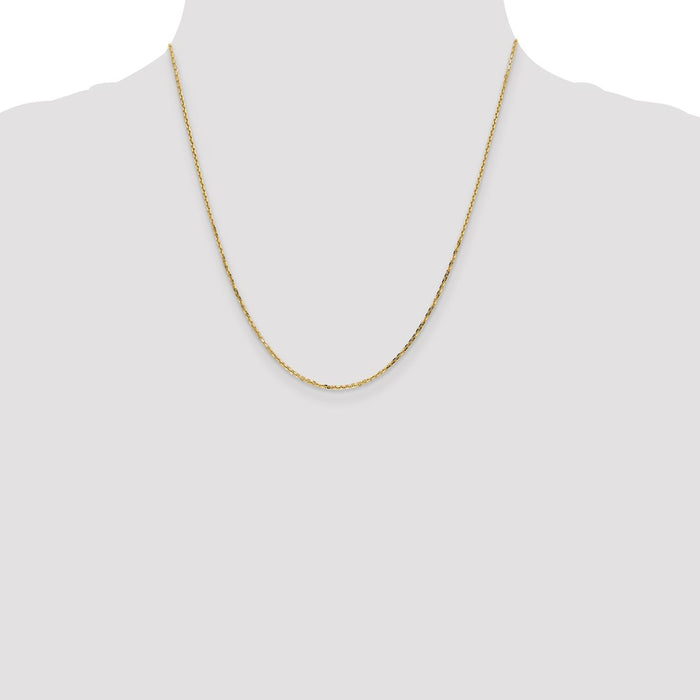 Shop Stylish 14K Gold 20-Inch Diamond-Cut 1.4mm Cable Chain - Luxury Link-4