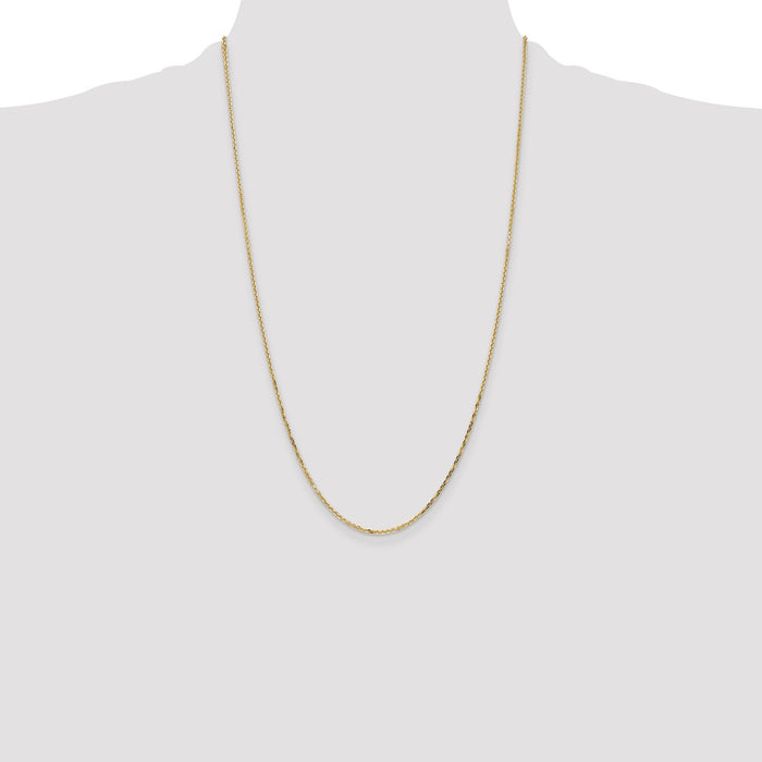 Buy Stylish 14K Gold 26-Inch Diamond-Cut Round Open Link Chain - 1.4mm-4