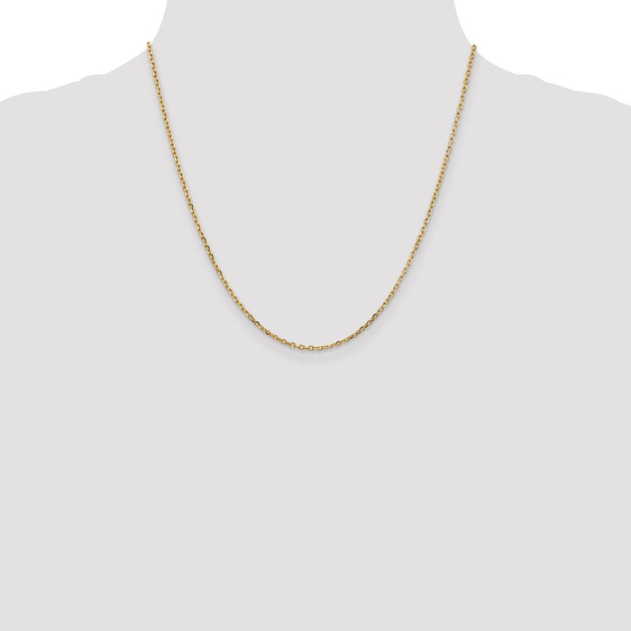 Buy 14K Gold 20-Inch Diamond-Cut Round Open Link Chain - Stylish & Durable-4