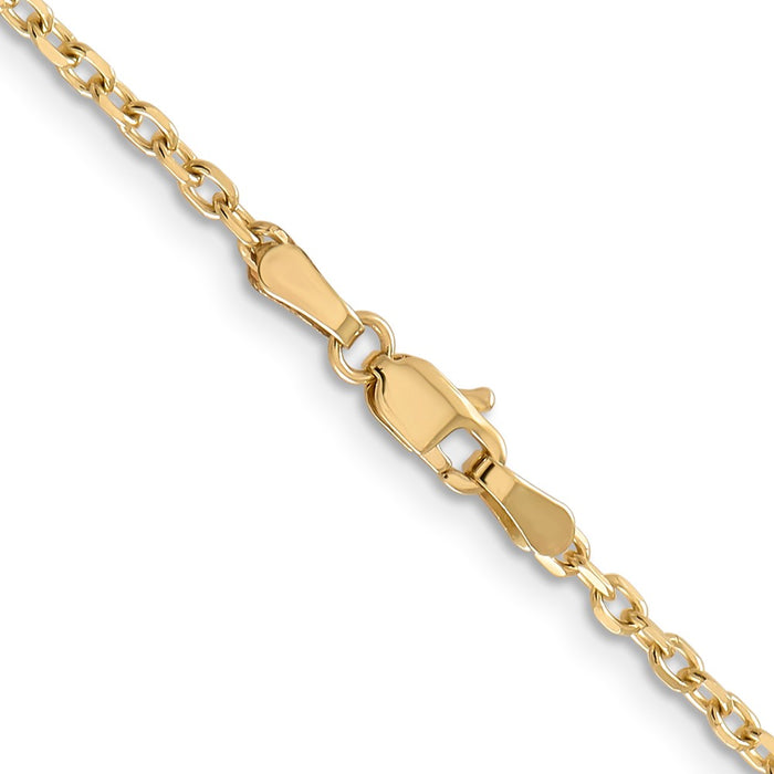 Shop Stylish 14K Gold 22-Inch Diamond-Cut Cable Chain, 2.2mm Links-3