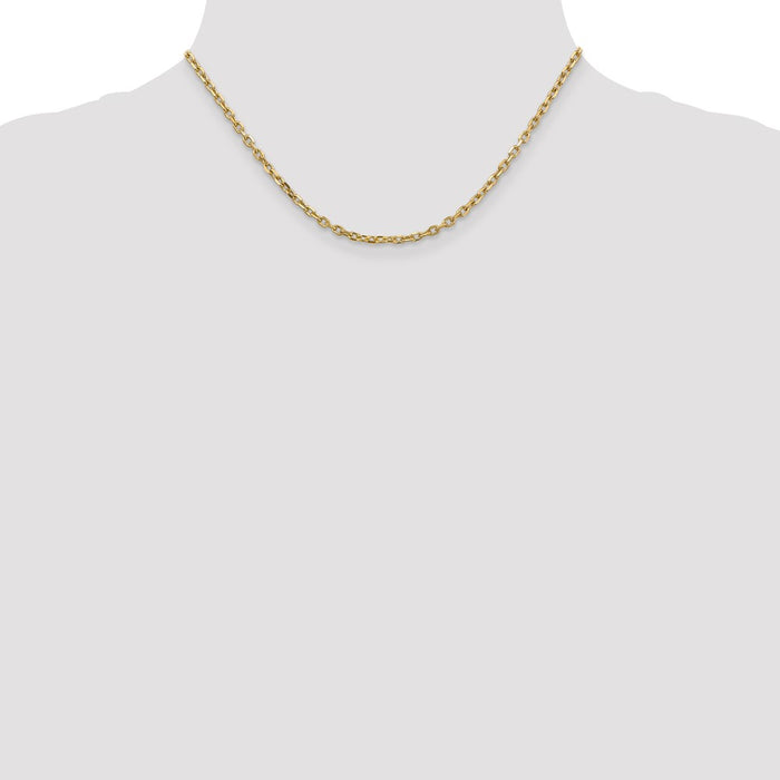 Order 14K Gold 16-Inch Diamond-Cut 3mm Chain - Stylish & Affordable Jewelry-4