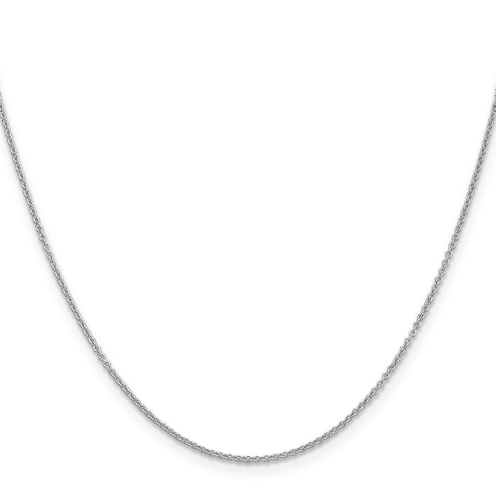 Buy Stylish 14K White Gold 14-Inch 1.2mm Cable Chain - Luxury at Great Value-2