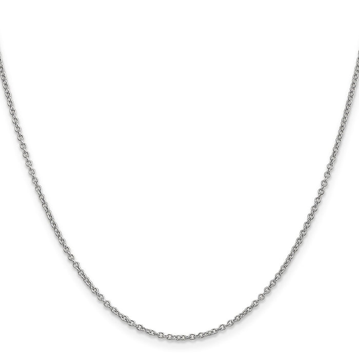Buy 14K White Gold 16-Inch Cable Chain - Stylish 1.4mm Links, Luxury Look!-2