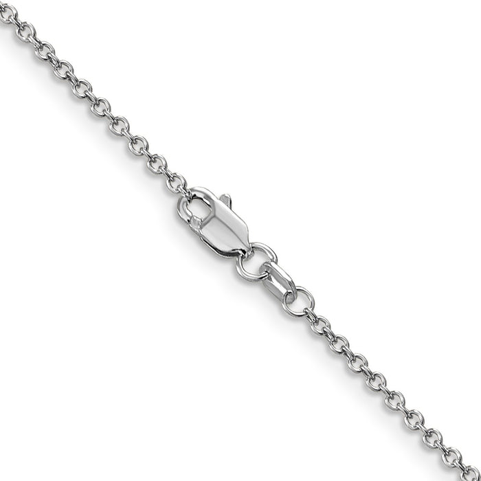 Exclusive 14K White Gold 22-Inch 1.4mm Cable Chain - Stylish & Affordable!-3