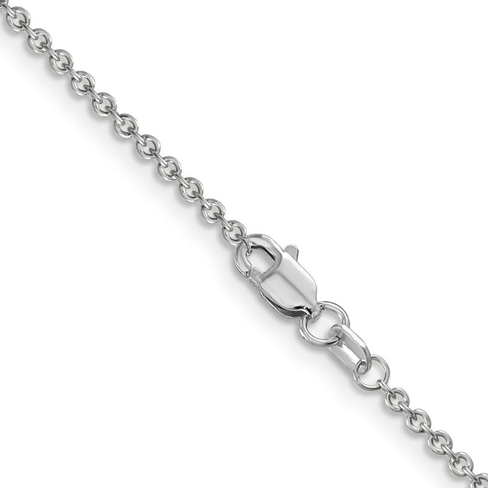 Exclusive 14K White Gold 20-Inch 1.6mm Cable Chain - Stylish & Affordable-3