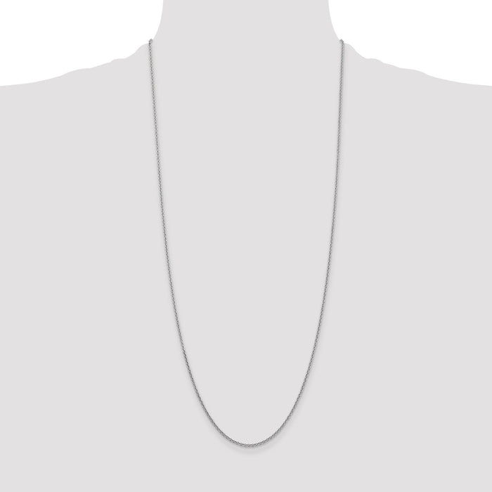 High-Quality 30-Inch 14K White Gold Cable Chain | Stylish 1.6mm Links-4