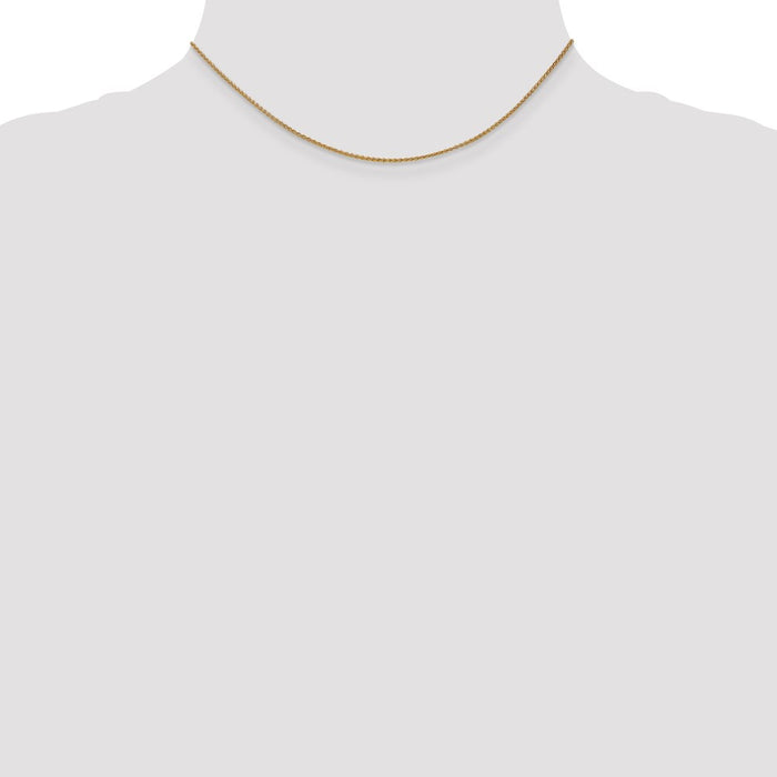 Buy 14K Gold 14-Inch Spiga Chain, 1.25mm, Stylish & Affordable Jewelry-3