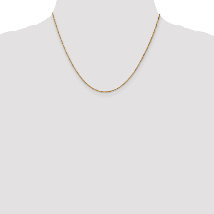 High-Quality 14K Gold 18-Inch Spiga Chain, 1.25mm - Stylish & Affordable!-4