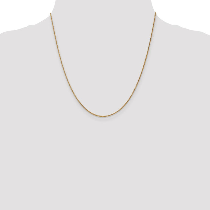 Buy 14K Gold 20-Inch Spiga Chain, Stylish 1.25mm Design with Lobster Clasp-4