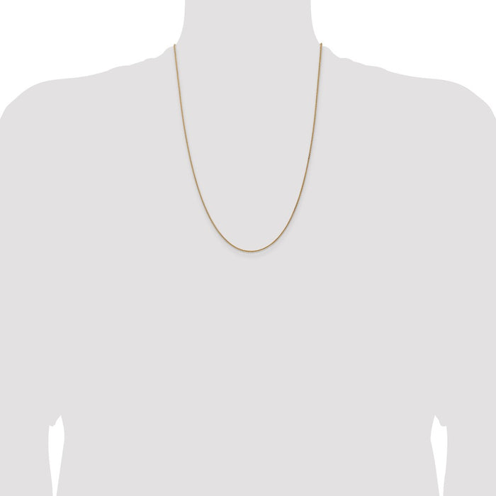 Designer 14K Gold 24-Inch Spiga Chain - Stylish 1.25mm, Lobster Clasp-4