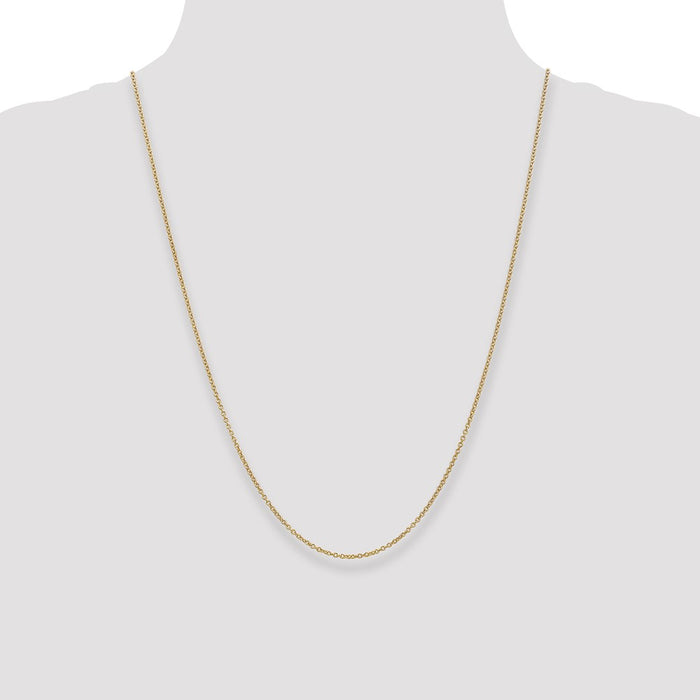 Shop Stylish 14K Gold 24-Inch 1.4mm Round Cable Chain - Luxury Link Design-4