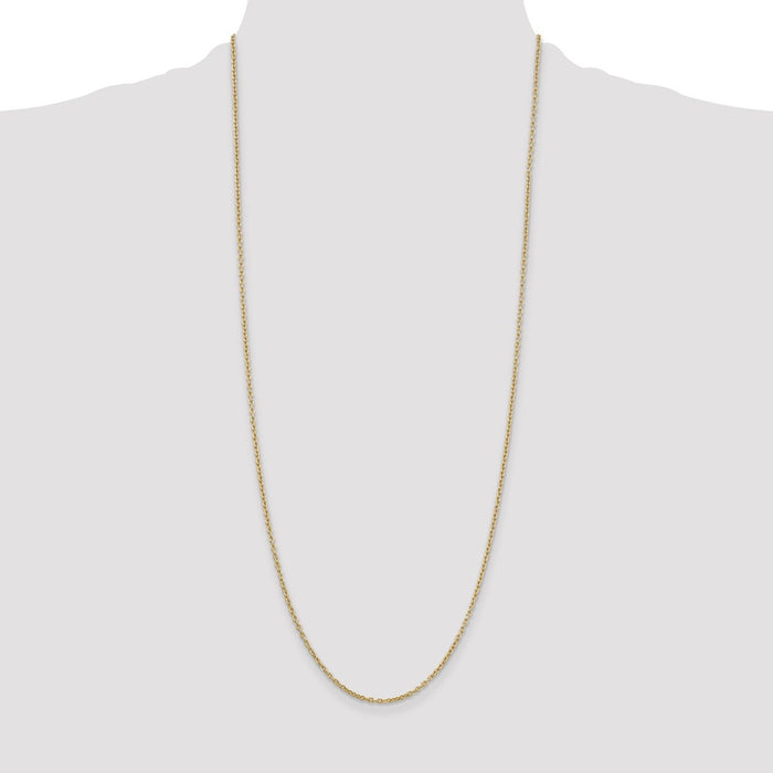 Buy Luxury 14K Gold 30-Inch 2mm Round Open Link Cable Chain - Stylish & Durable-4