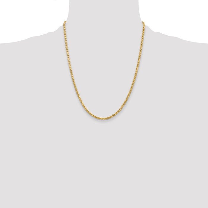 Buy Stylish 14K Gold 22-Inch 3mm Parisian Wheat Chain - Exclusive Value!-4