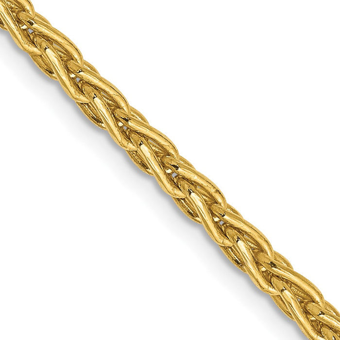 Buy Stylish 14K Gold 26-Inch Parisian Wheat Chain - 3mm, Luxury Lobster Clasp-1