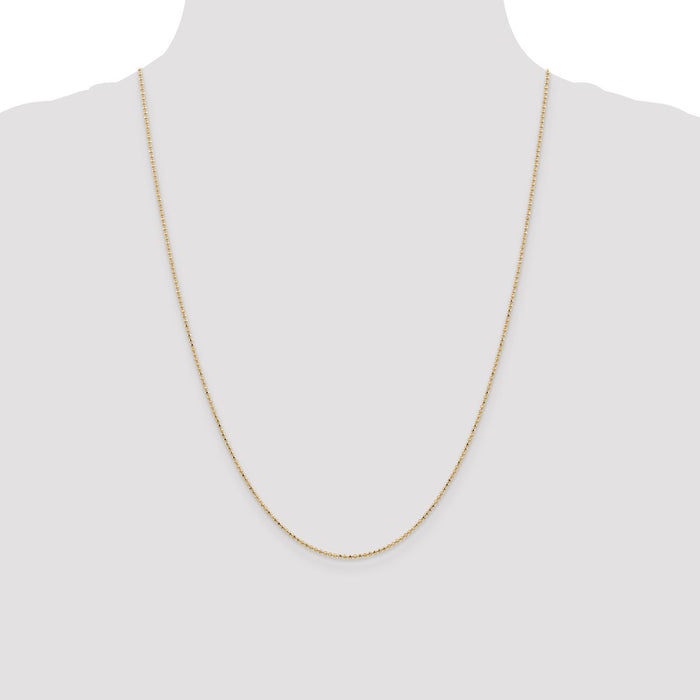 Shop 14K Gold 24-Inch Diamond-Cut Beaded Chain - Stylish & Affordable-4