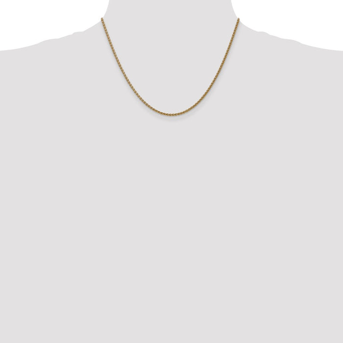 Designer 14K Gold Spiga Chain 18-Inch 1.05mm - Stylish & Affordable Value!-4