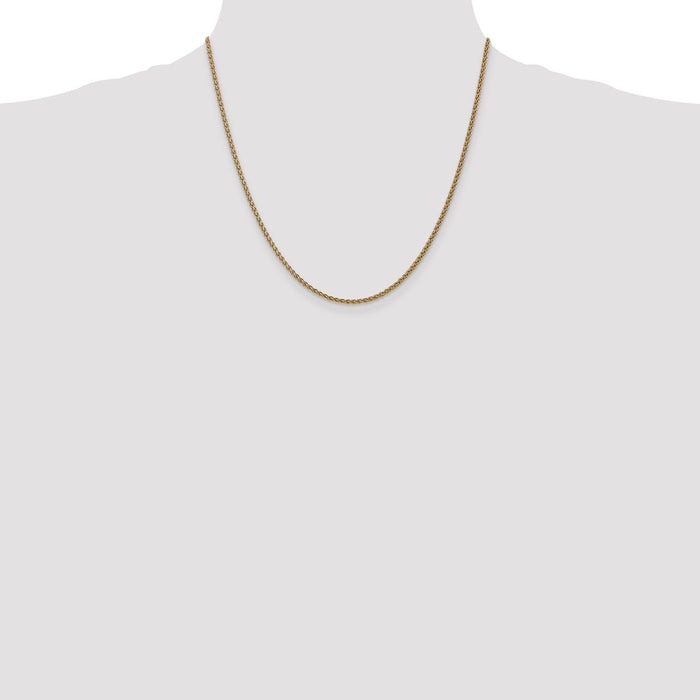 Buy 14K Gold 20-Inch Spiga Chain, 1.05mm - Stylish & Affordable Luxury-4