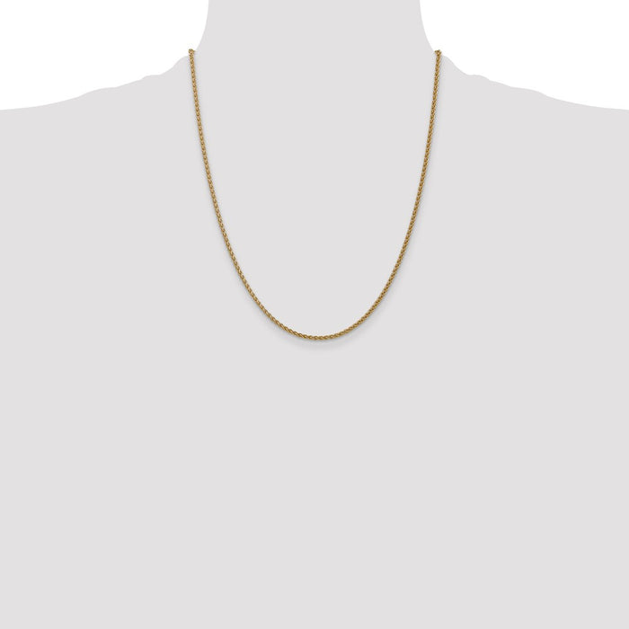 Exclusive 22-Inch 14K Gold Spiga Chain - Stylish 1.05mm Design at Great Value-4