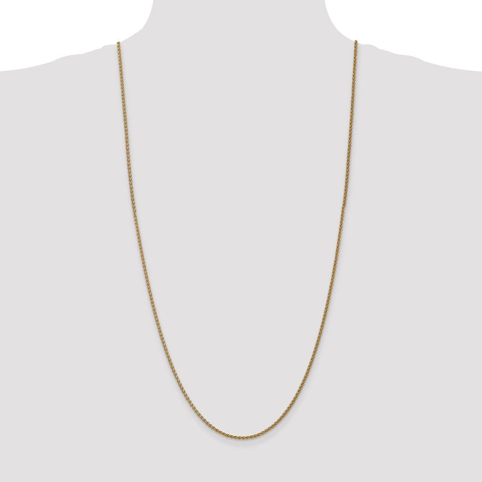 Shop Stylish 14K Gold Spiga Chain 30-Inch 1.05mm - Affordable Luxury Jewelry-4