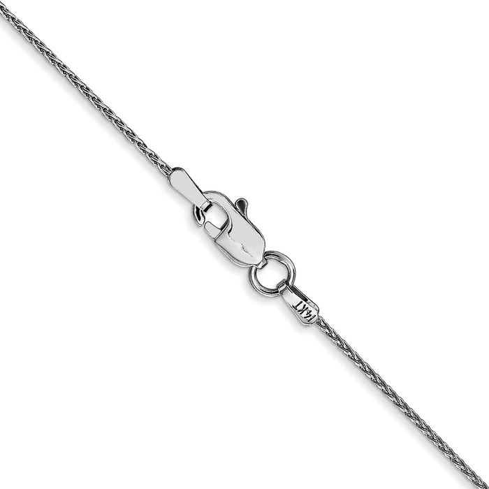 Buy Stylish 14K White Gold 14-Inch 1mm Parisian Wheat Chain - Luxury Jewelry-4