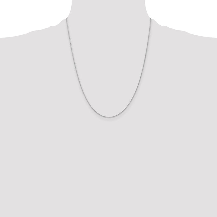 Exclusive 14K White Gold 22-Inch 1mm Parisian Wheat Chain - Stylish Value!-4