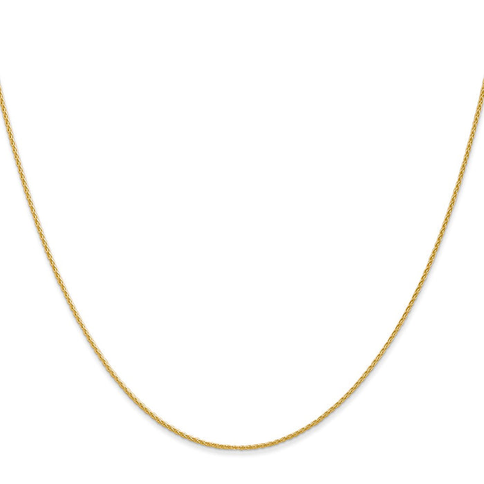 High-Quality 14K Gold 24-Inch 1mm Parisian Wheat Chain - Stylish & Durable!-2