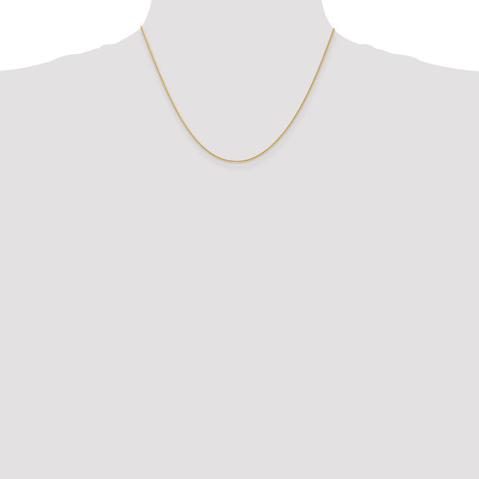 Buy Affordable 14K Gold 18-Inch 1mm Parisian Wheat Chain with Lobster Clasp-4