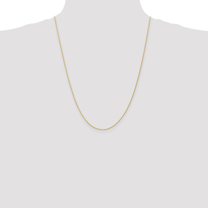 High-Quality 14K Gold 24-Inch 1mm Parisian Wheat Chain - Stylish & Durable!-4