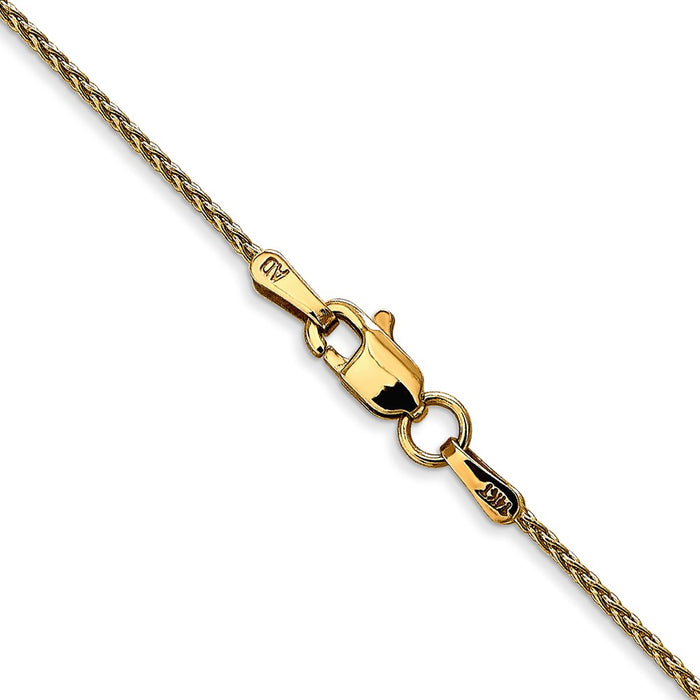 Buy Stylish 14K Gold 22-Inch Parisian Wheat Chain - 1.2mm Lobster Clasp-3