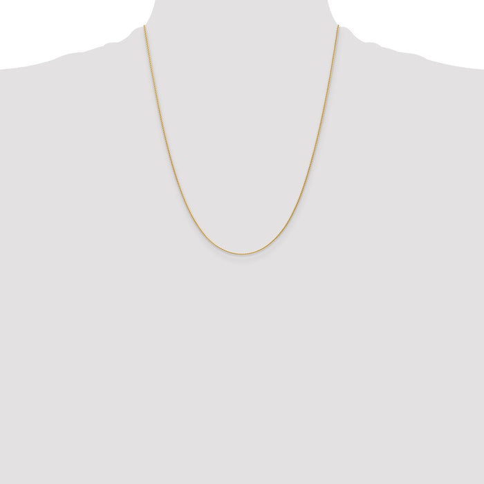Buy Stylish 14K Gold 22-Inch Parisian Wheat Chain - 1.2mm Lobster Clasp-4