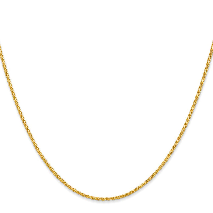 Buy 14K Gold 30-Inch Parisian Wheat Chain - Stylish 1.5mm Lobster Clasp-2